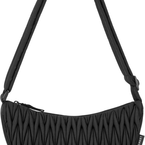 Lightweight Nylon Hobo Bag for Women - Fashionable Crossbody with Pockets - Picture 1 of 7